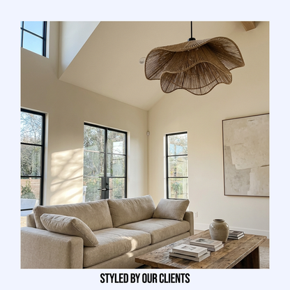 Minimalistic Wabi Sabi Hemp Rope Chandelier