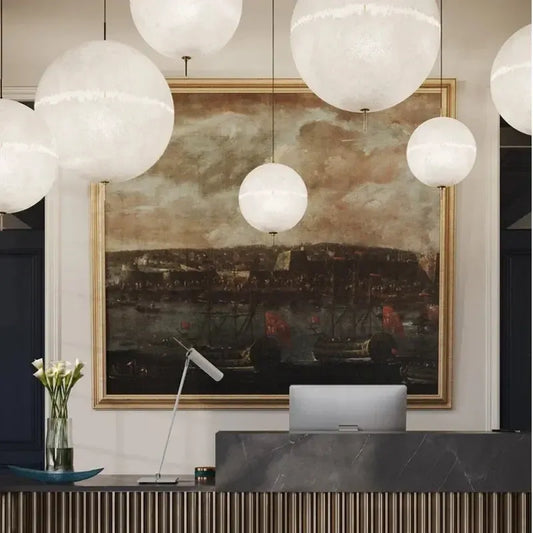 Modern Frosted Glass Ball Pendant Light
