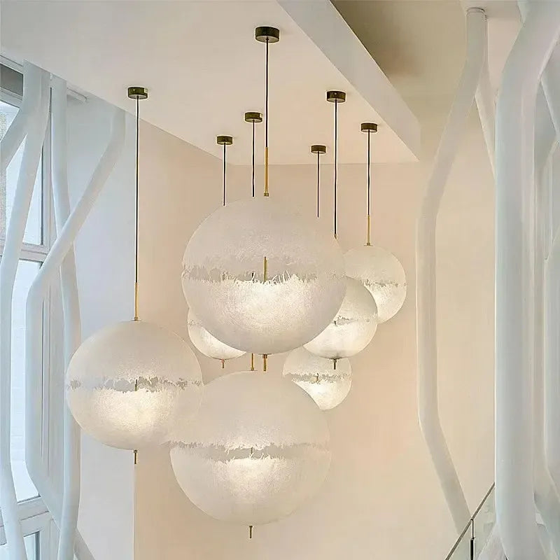 Modern Frosted Glass Ball Pendant Light