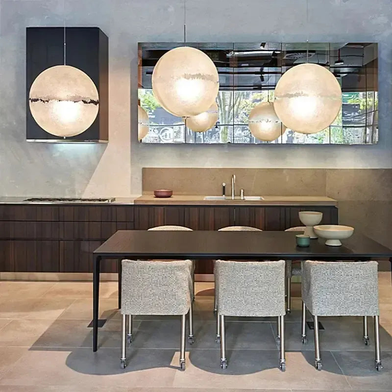 Modern Frosted Glass Ball Pendant Light