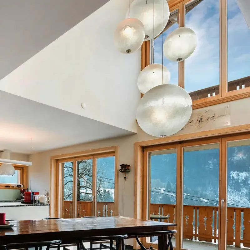 Modern Frosted Glass Ball Pendant Light