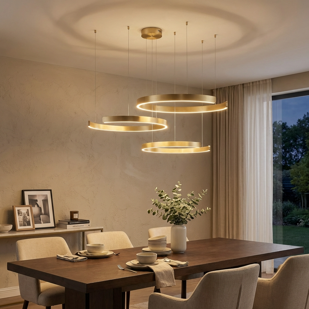 Modern Circular Ring Pendant Light