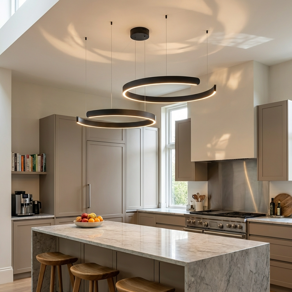 Modern Circular Ring Pendant Light