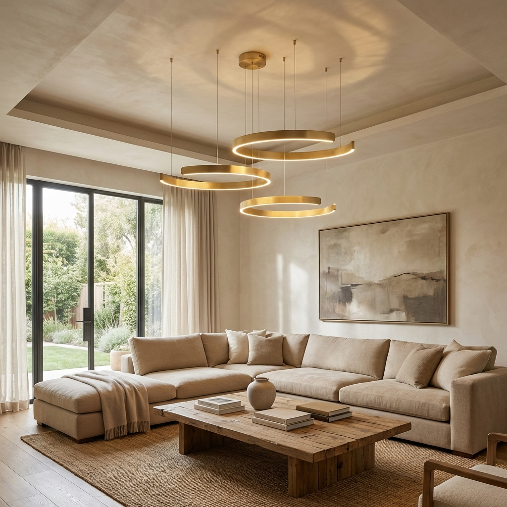 Modern Circular Ring Pendant Light
