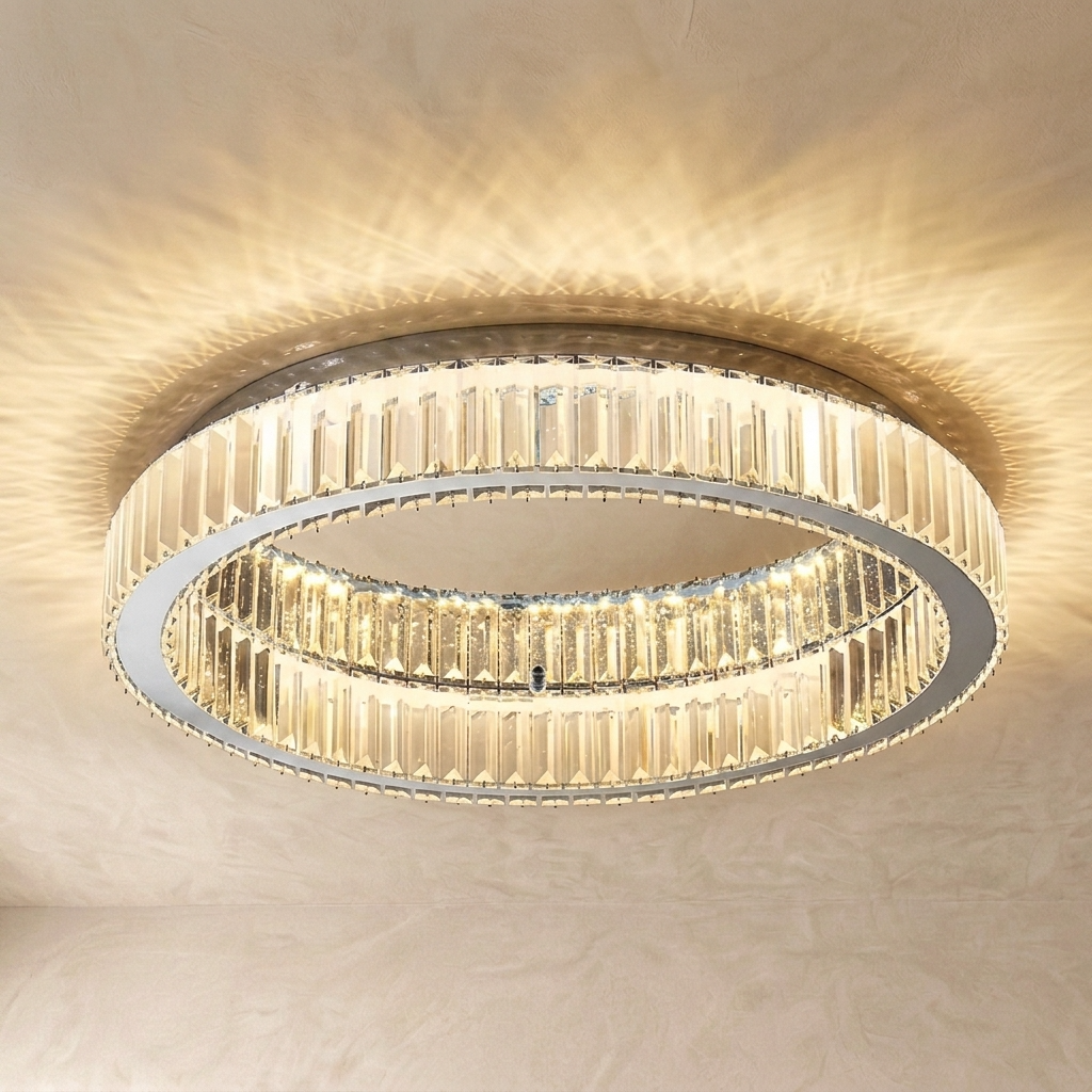 Modern Crystal Circle LED Chandelier