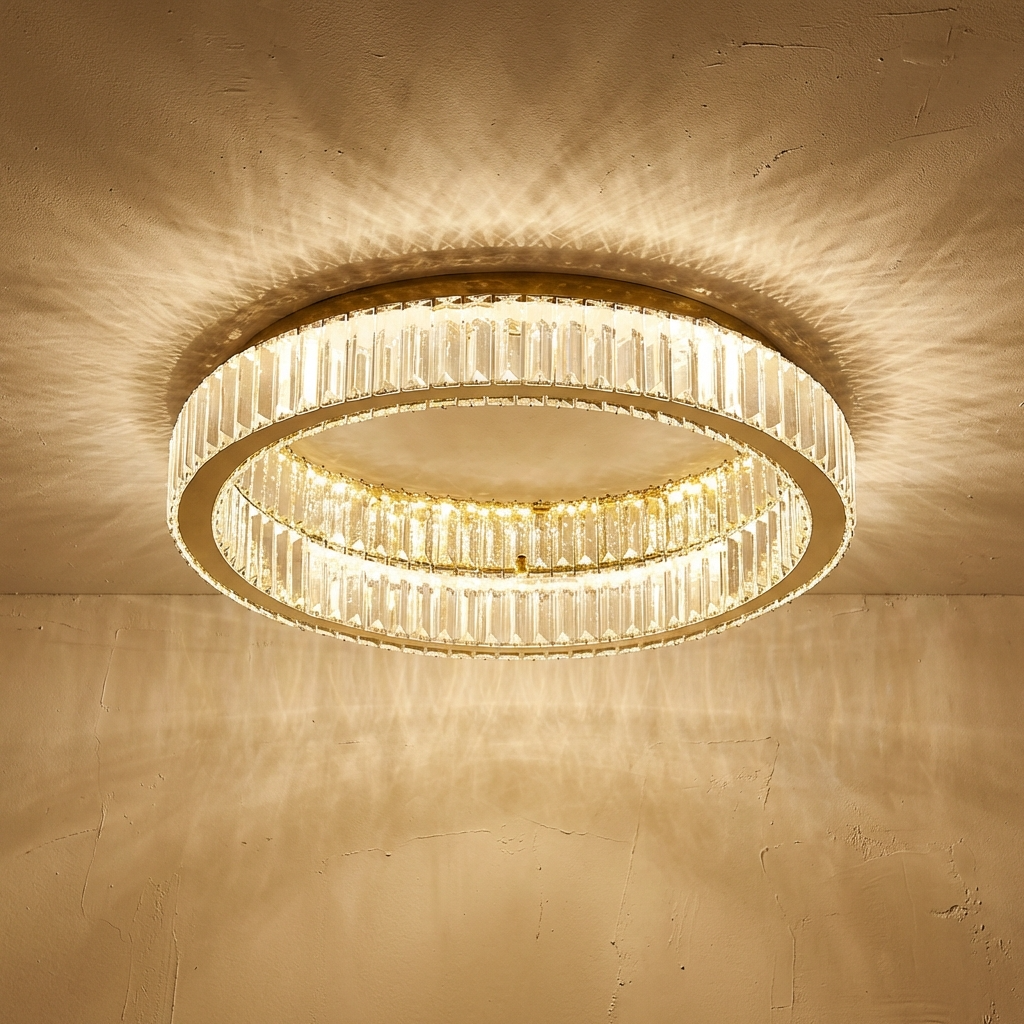 Modern Crystal Circle LED Chandelier