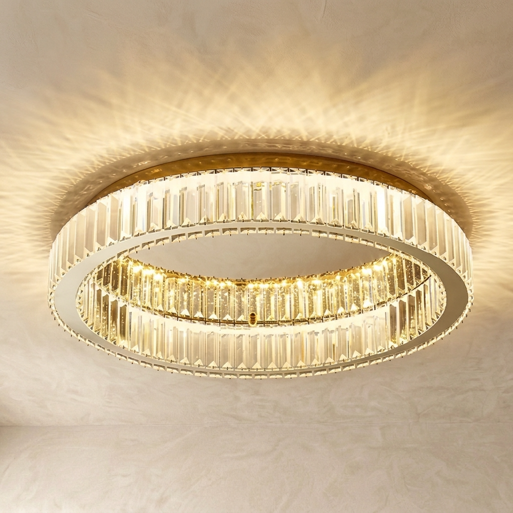 Modern Crystal Circle LED Chandelier