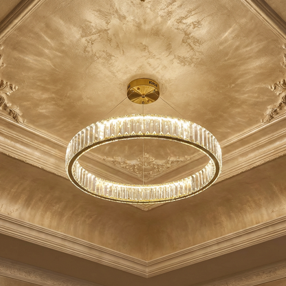 Modern Crystal Circular Hanging Chandelier