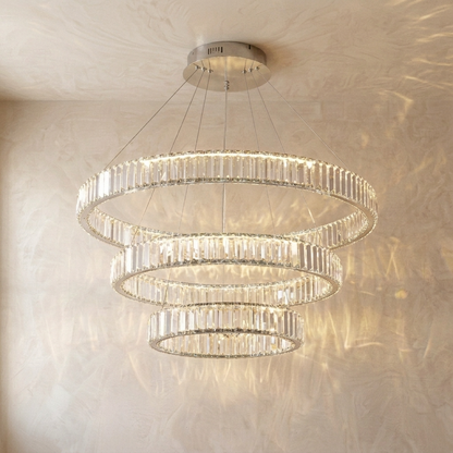 Modern Crystal Circular Hanging Chandelier