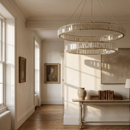 Modern Crystal Circular Hanging Chandelier