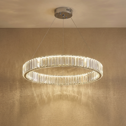 Modern Crystal Circular Hanging Chandelier