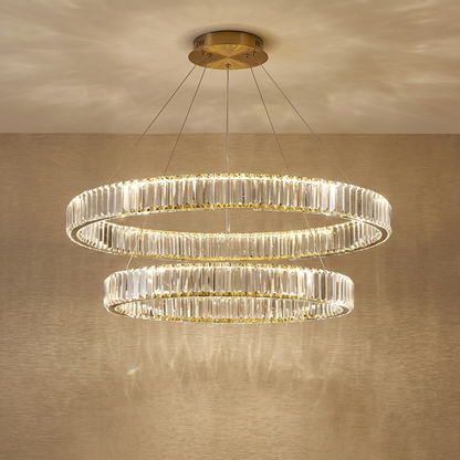 Modern Crystal Circular Hanging Chandelier