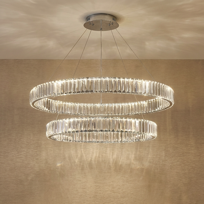 Modern Crystal Circular Hanging Chandelier