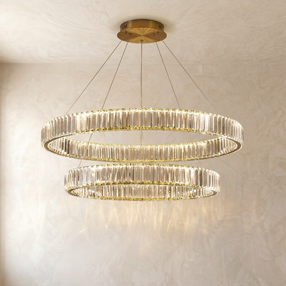 Modern Crystal Circular Hanging Chandelier