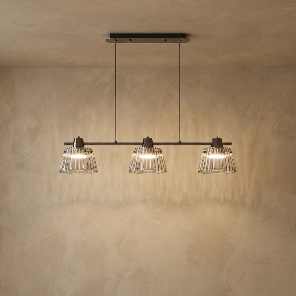 Modern Grey Glass Pendant Light