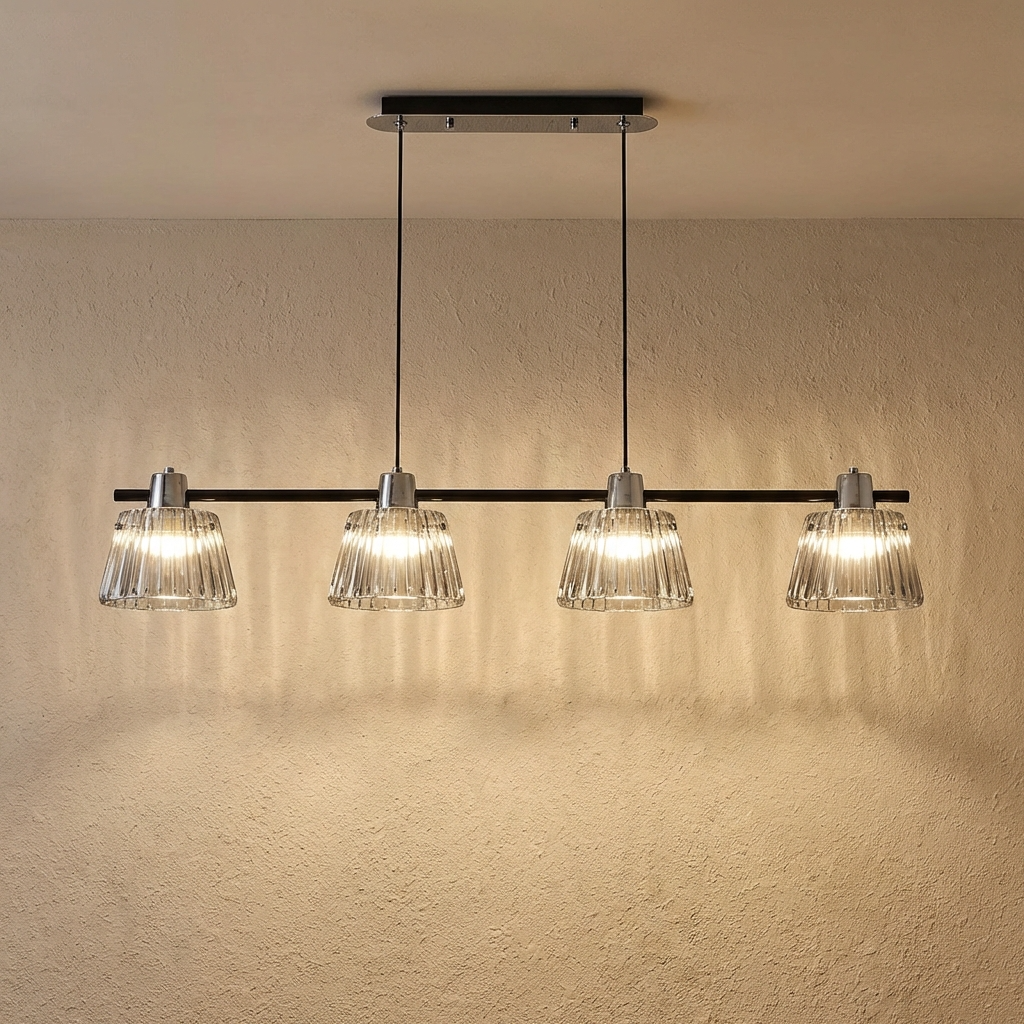 Modern Grey Glass Pendant Light