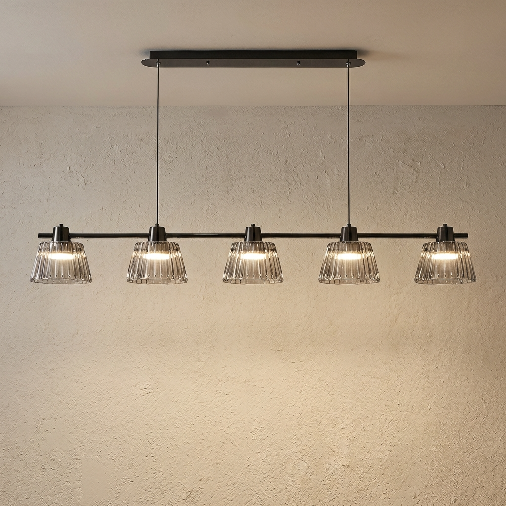 Modern Grey Glass Pendant Light