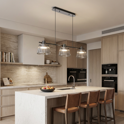 Modern Grey Glass Pendant Light