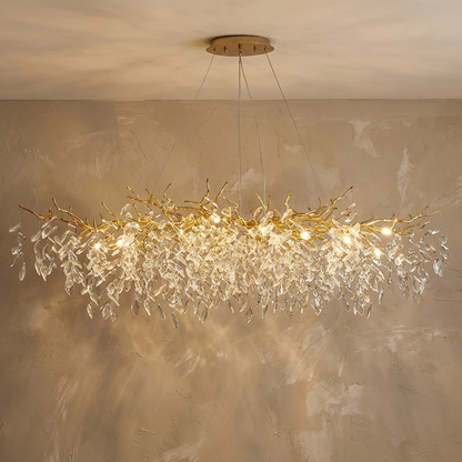 Modern Luxury Gold Crystal Chandelier