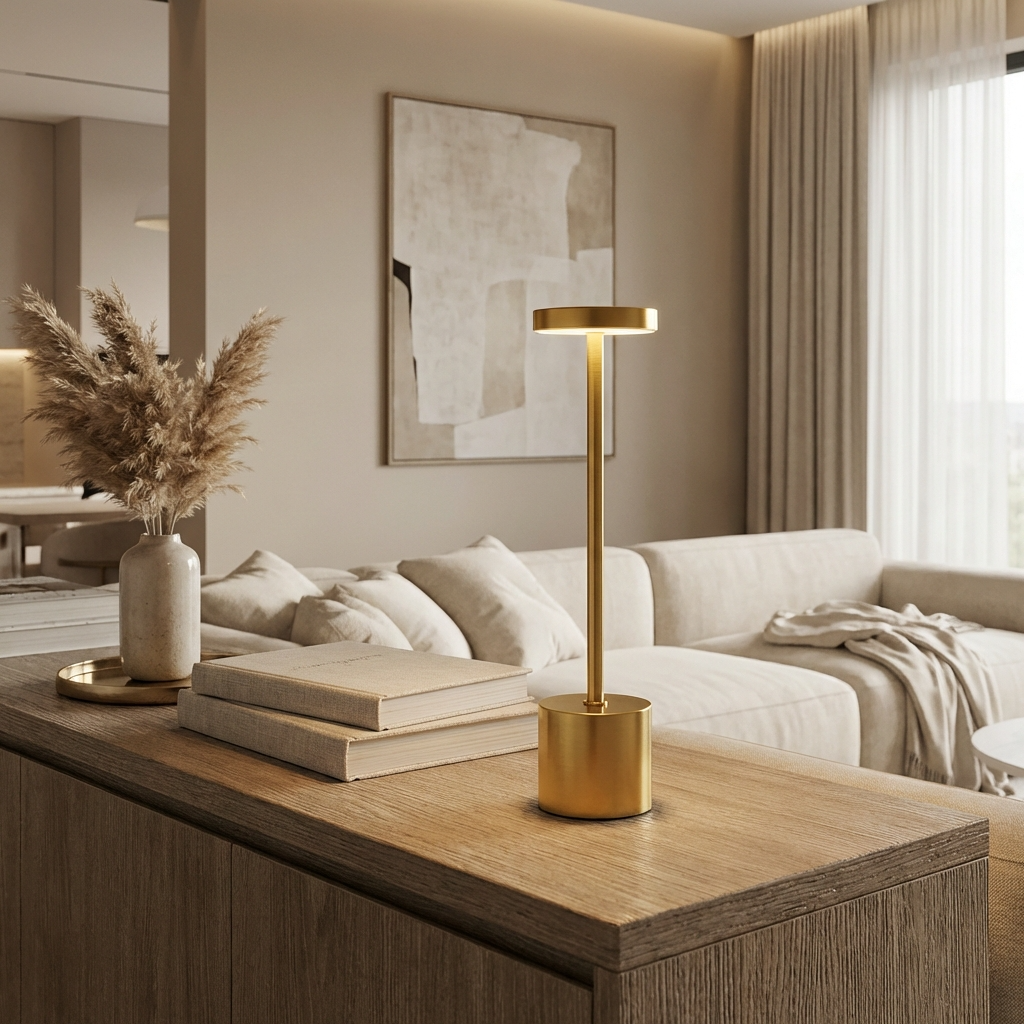 Modern Metal Portable LED Table Lamp