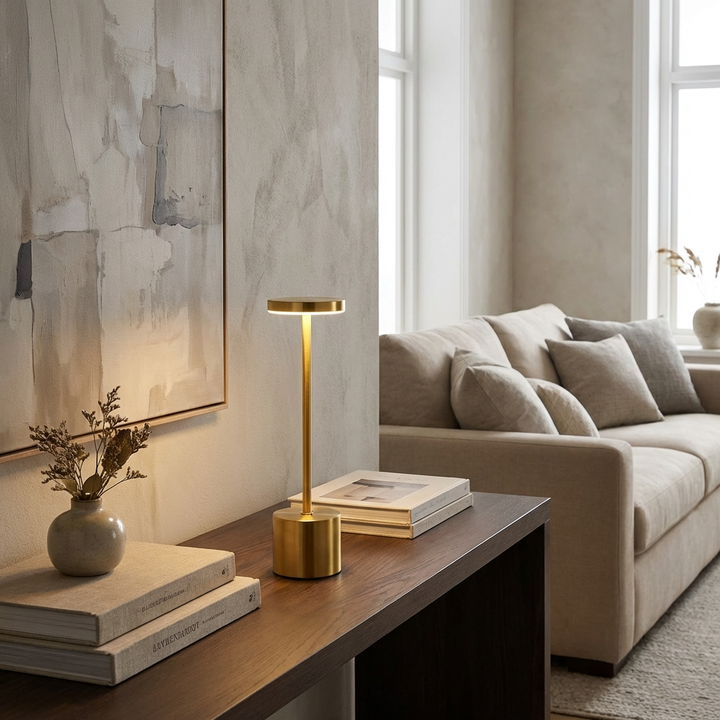 Modern Metal Portable LED Table Lamp