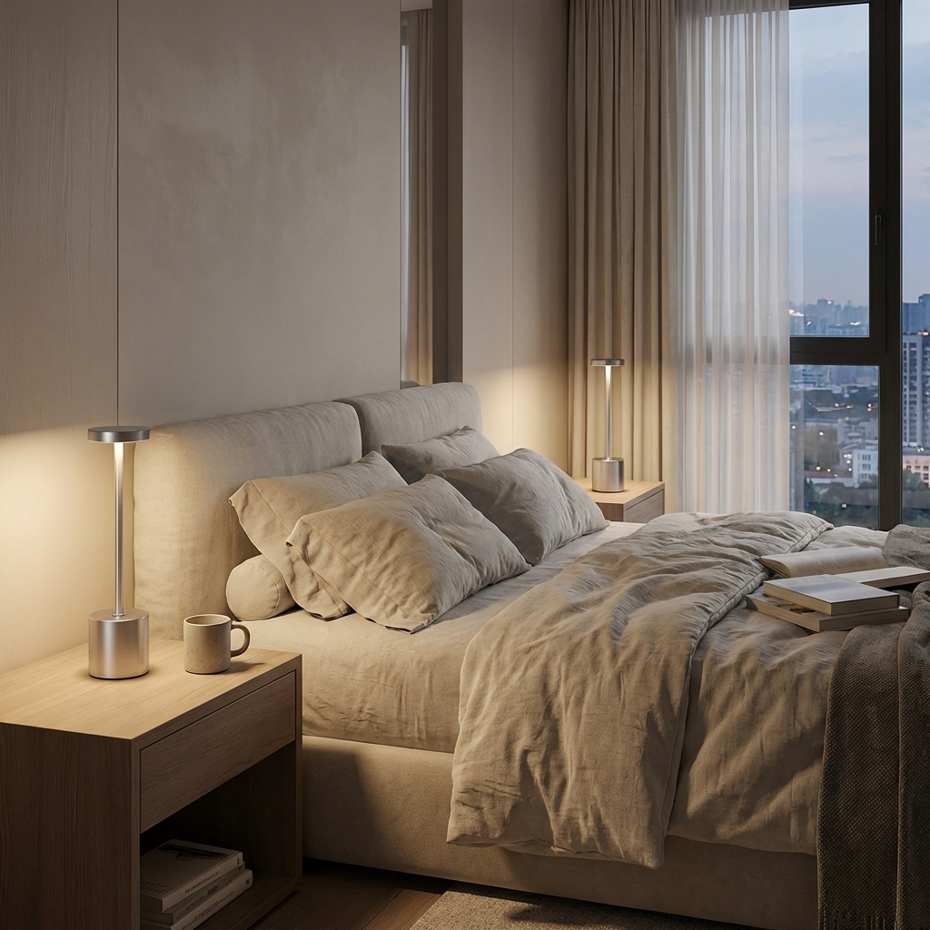 Modern Metal Portable LED Table Lamp