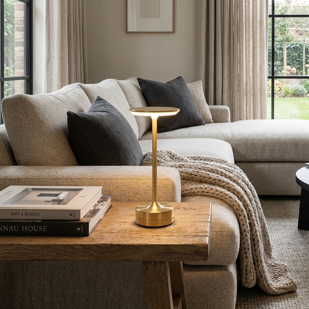 Modern Metal Portable Table Lamp