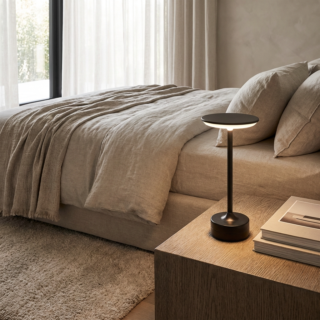 Modern Metal Portable Table Lamp