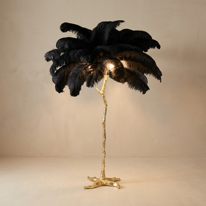Modern Ostrich Feather Floor Lamp