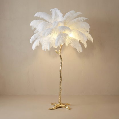 Modern Ostrich Feather Floor Lamp