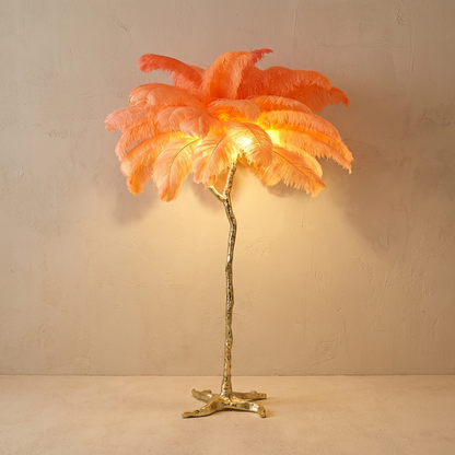 Modern Ostrich Feather Floor Lamp