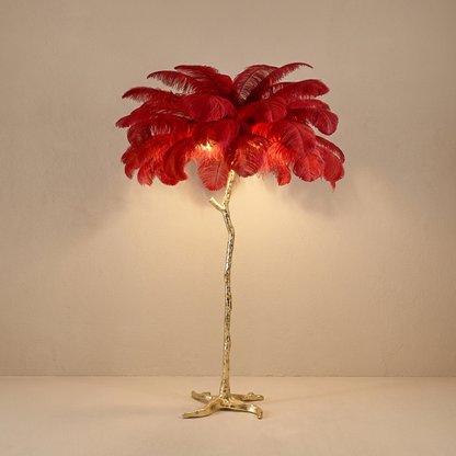 Modern Ostrich Feather Floor Lamp