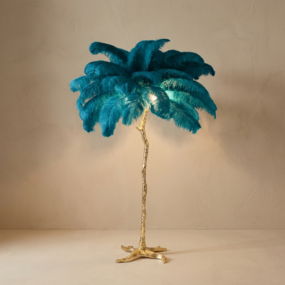 Modern Ostrich Feather Floor Lamp