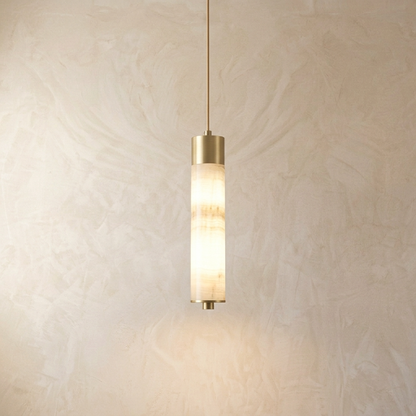 Natural Alabaster Column Pendant Light