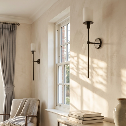 Natural Alabaster Column Wall Light