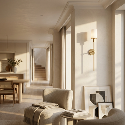 Natural Alabaster Column Wall Light