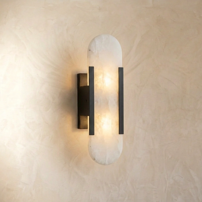 Natural Alabaster Elongated Wall Lamp