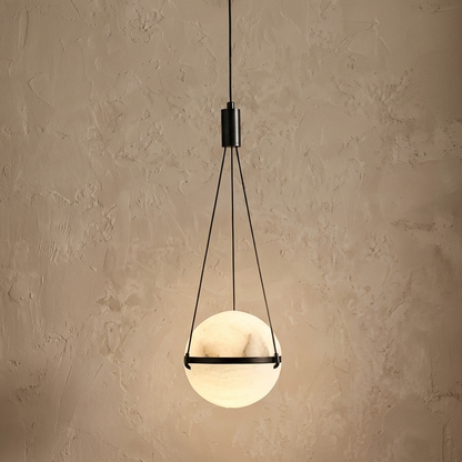 Natural Alabaster Globe Pendant Light