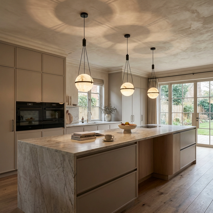Natural Alabaster Globe Pendant Light
