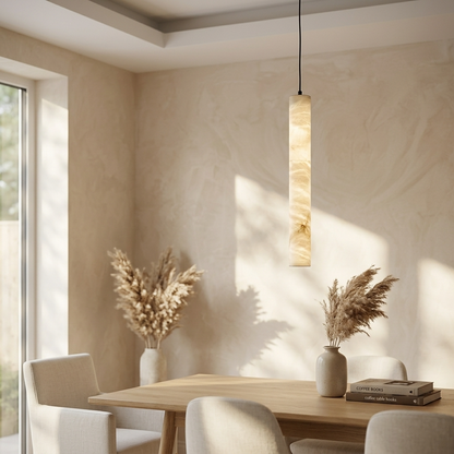 Natural Alabaster Linear Pendant Light