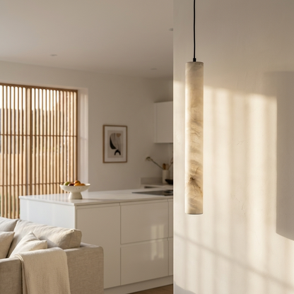 Natural Alabaster Linear Pendant Light