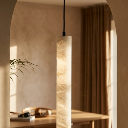 Natural Alabaster Linear Pendant Light