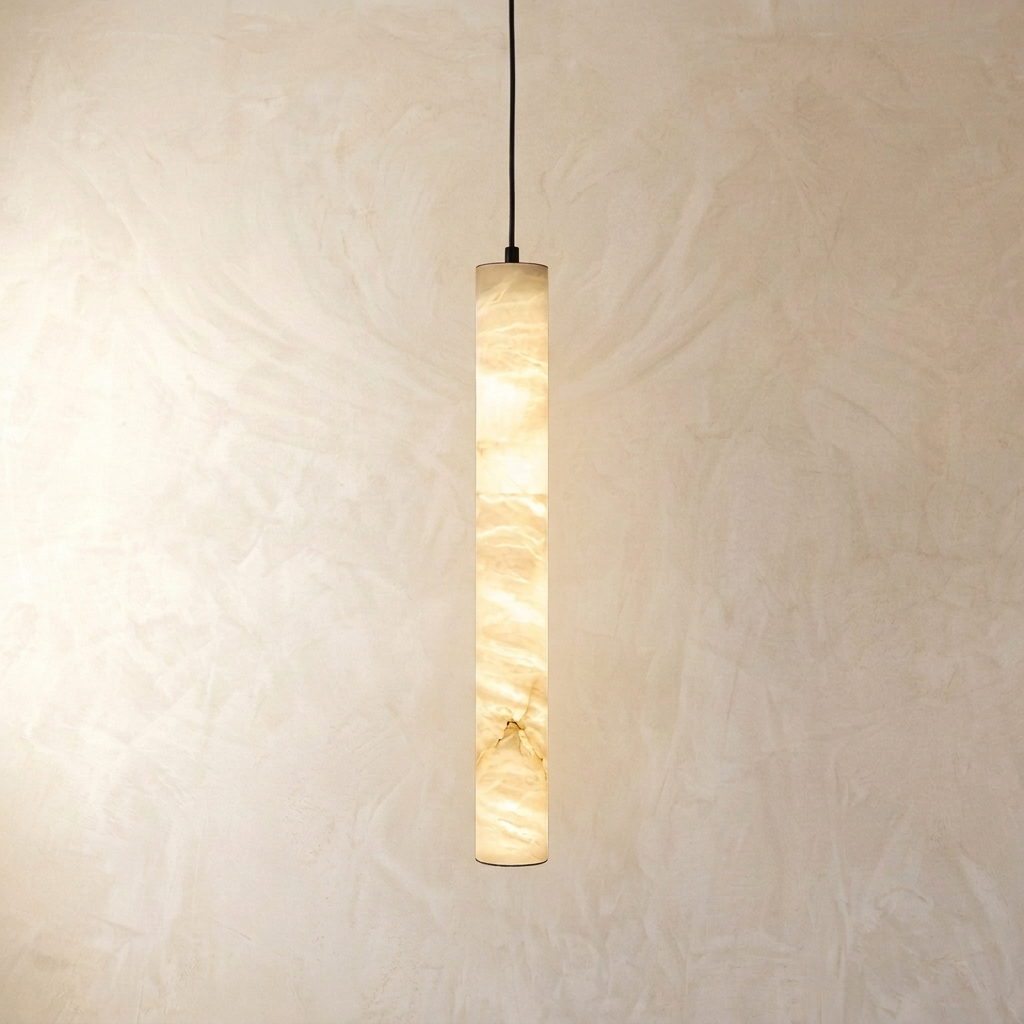 Natural Alabaster Linear Pendant Light