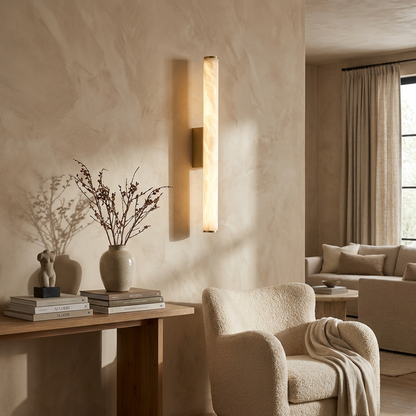 Natural Alabaster Linear Wall Light