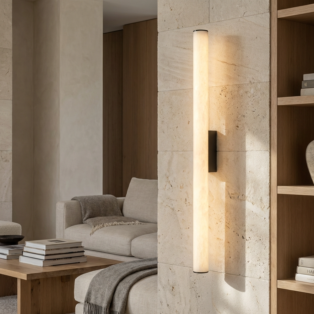 Natural Alabaster Linear Wall Light