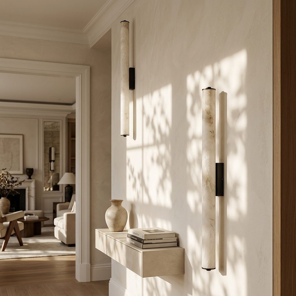 Natural Alabaster Linear Wall Light