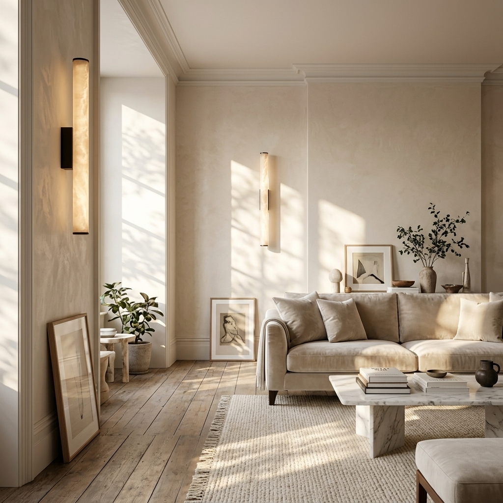 Natural Alabaster Linear Wall Light