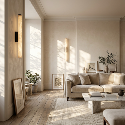 Natural Alabaster Linear Wall Light