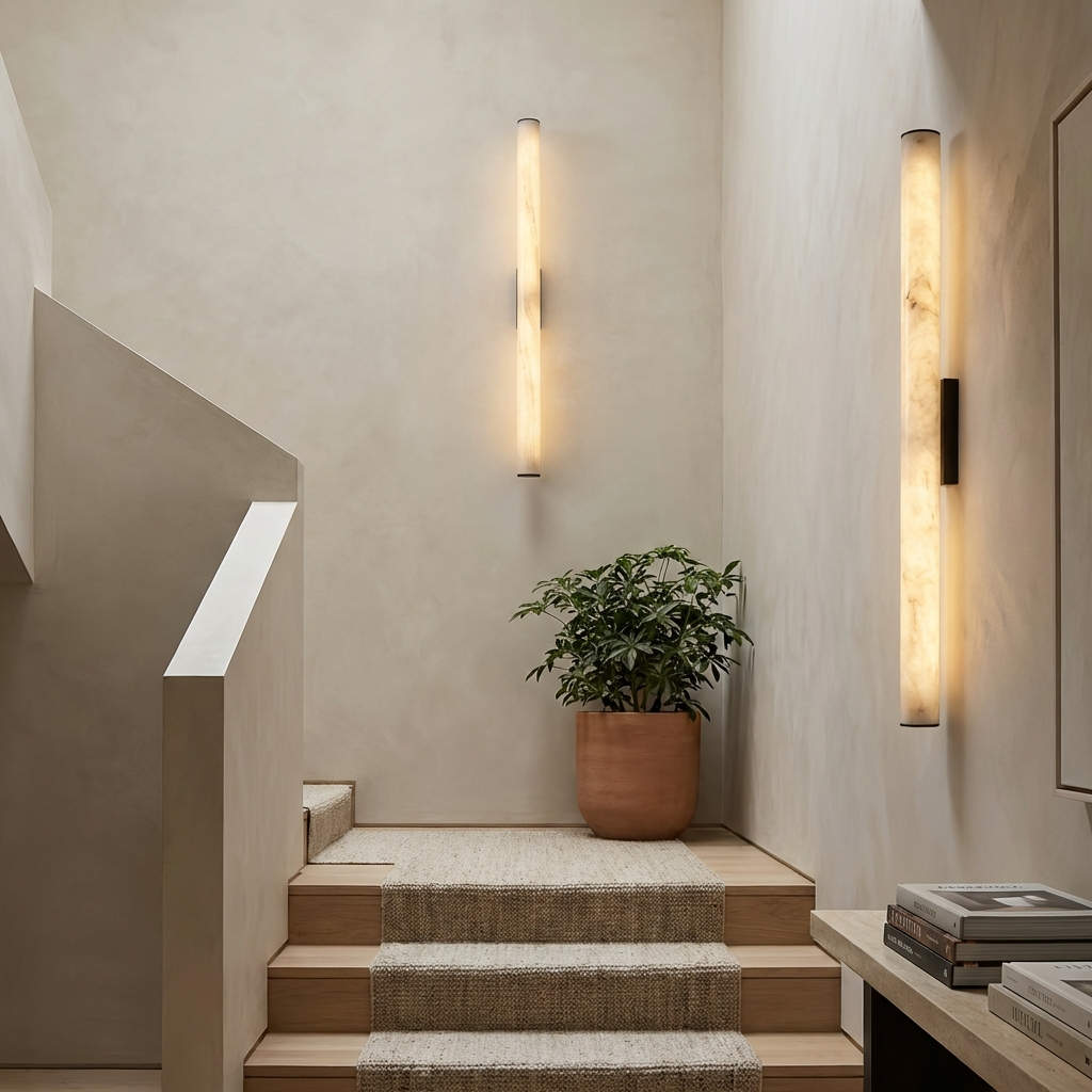 Natural Alabaster Linear Wall Light