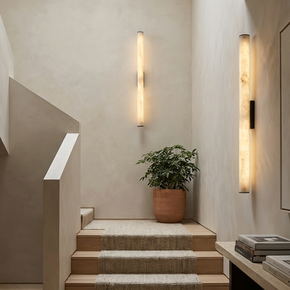 Natural Alabaster Linear Wall Light